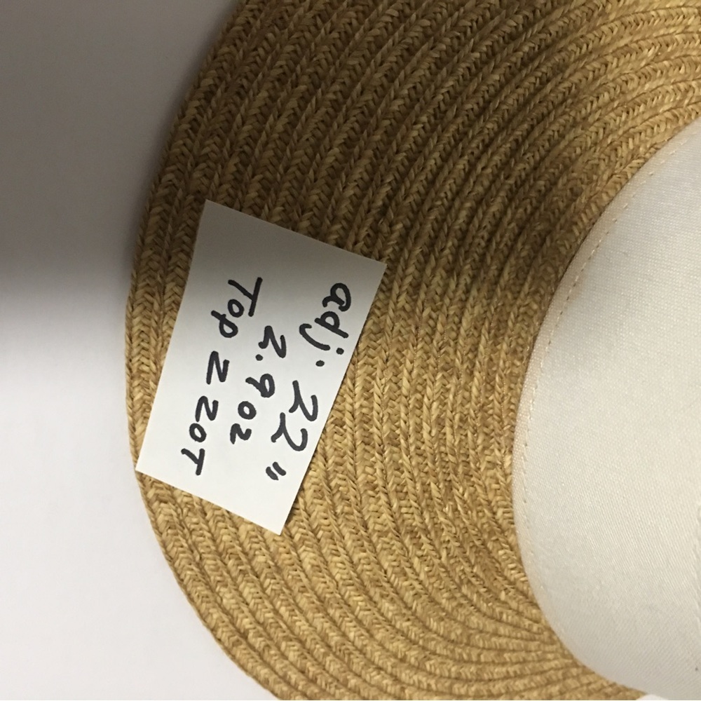 Straw Sun Visor Adjustable Hook & Loop Tale With … - image 6